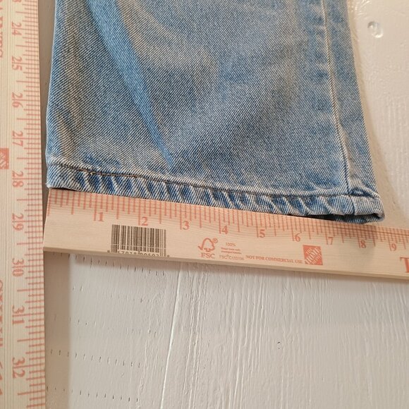 Men's 42x30 Denim Blue Jeans 5-Pocket 100% Heavy Cotton Cozy Durable Relaxed Fit - Picture 6 of 7